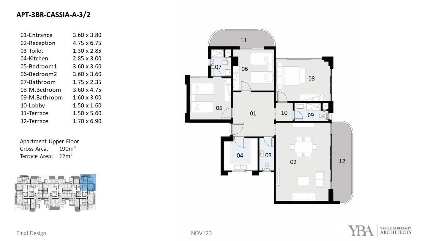 Floor plan for apartment at The Curve