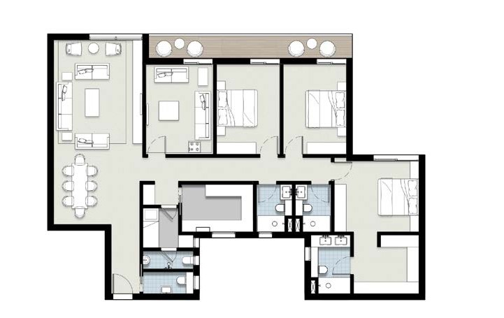 Floor plan for apartment at ZED