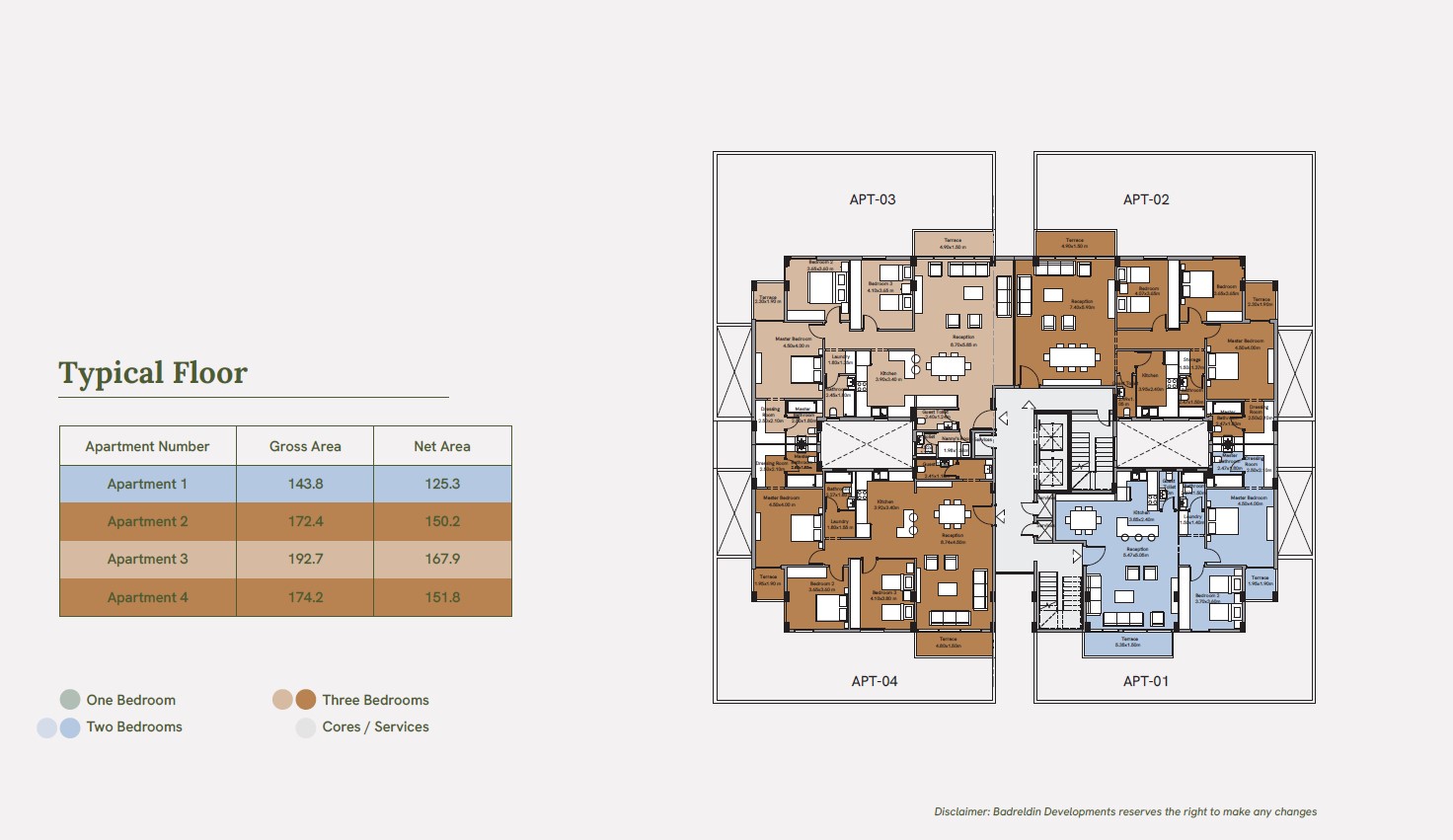 Floor plan for apartment at One33