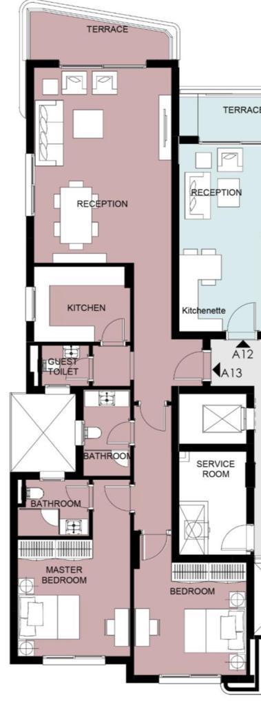 Floor plan for apartment at Palm Hills New Cairo