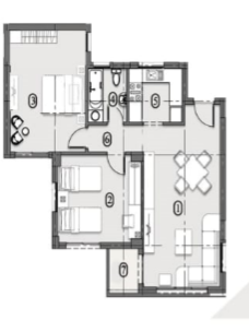 Floor plan for apartment at Ramatan