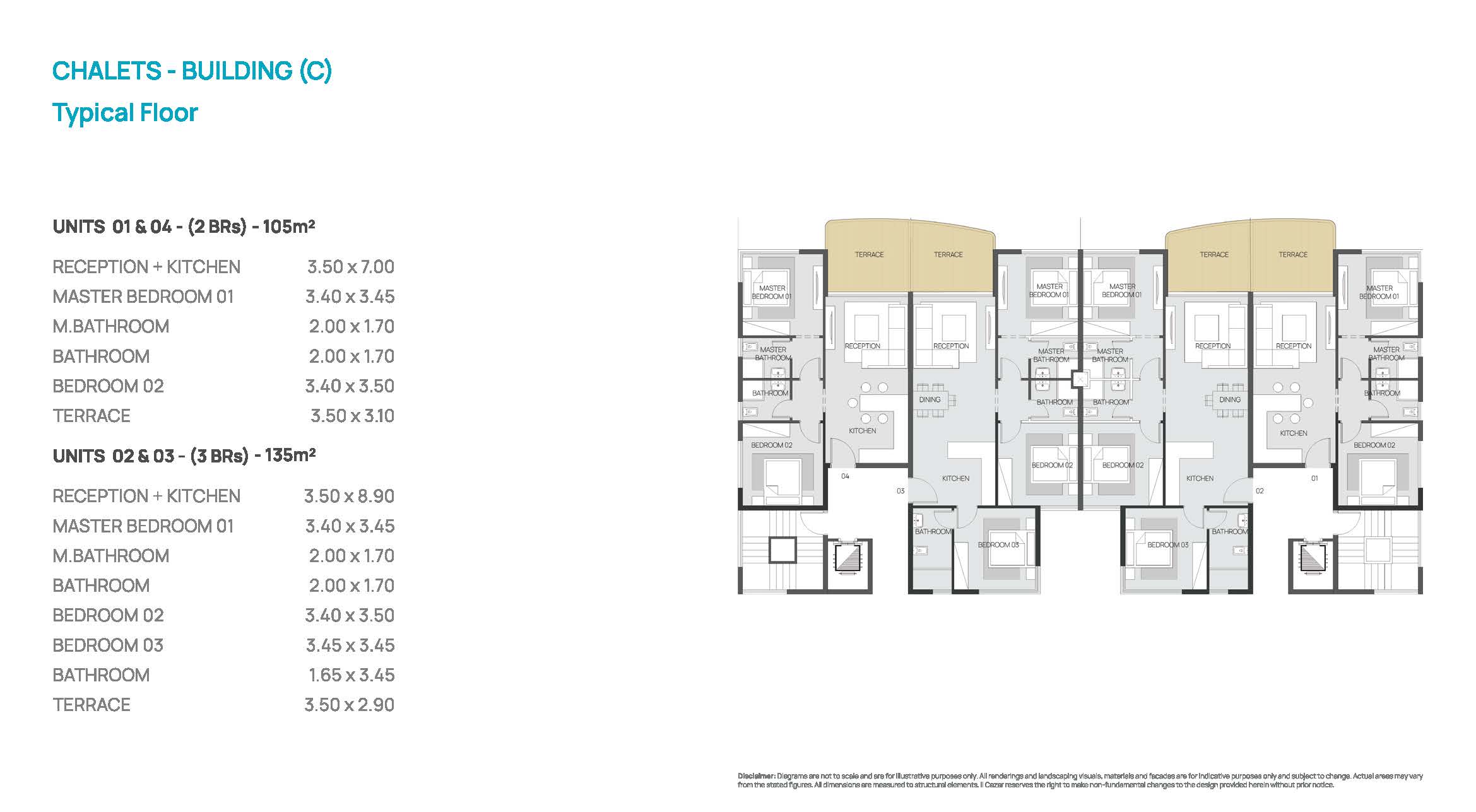 Floor plan for chalet at Safia - Ras El Hekma