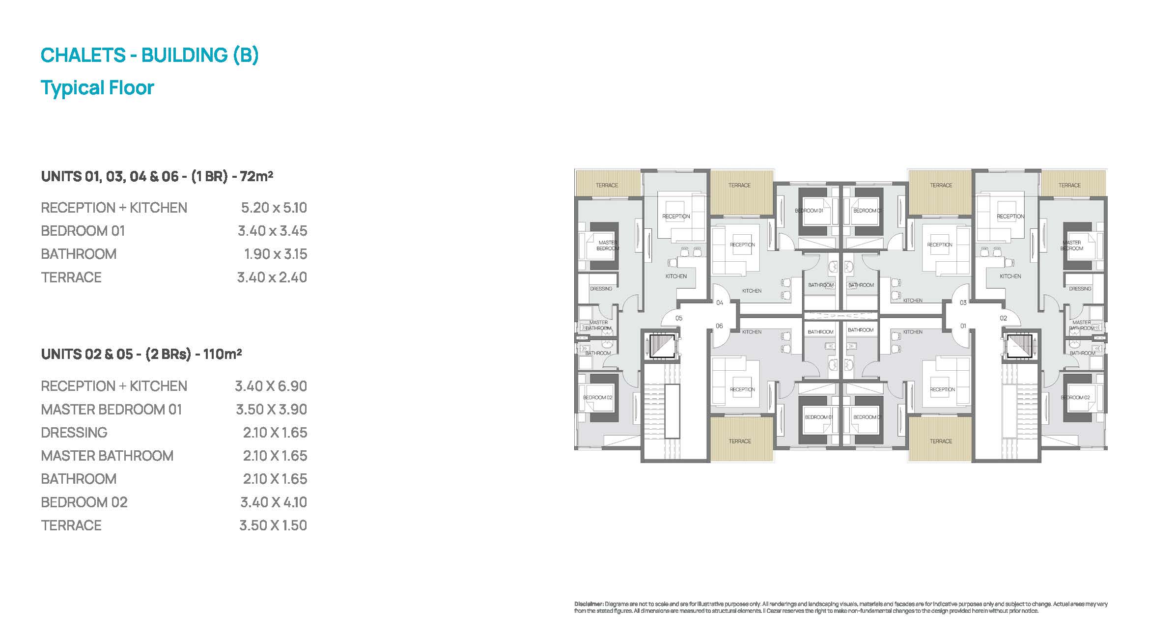 Floor plan for chalet at Safia - Ras El Hekma