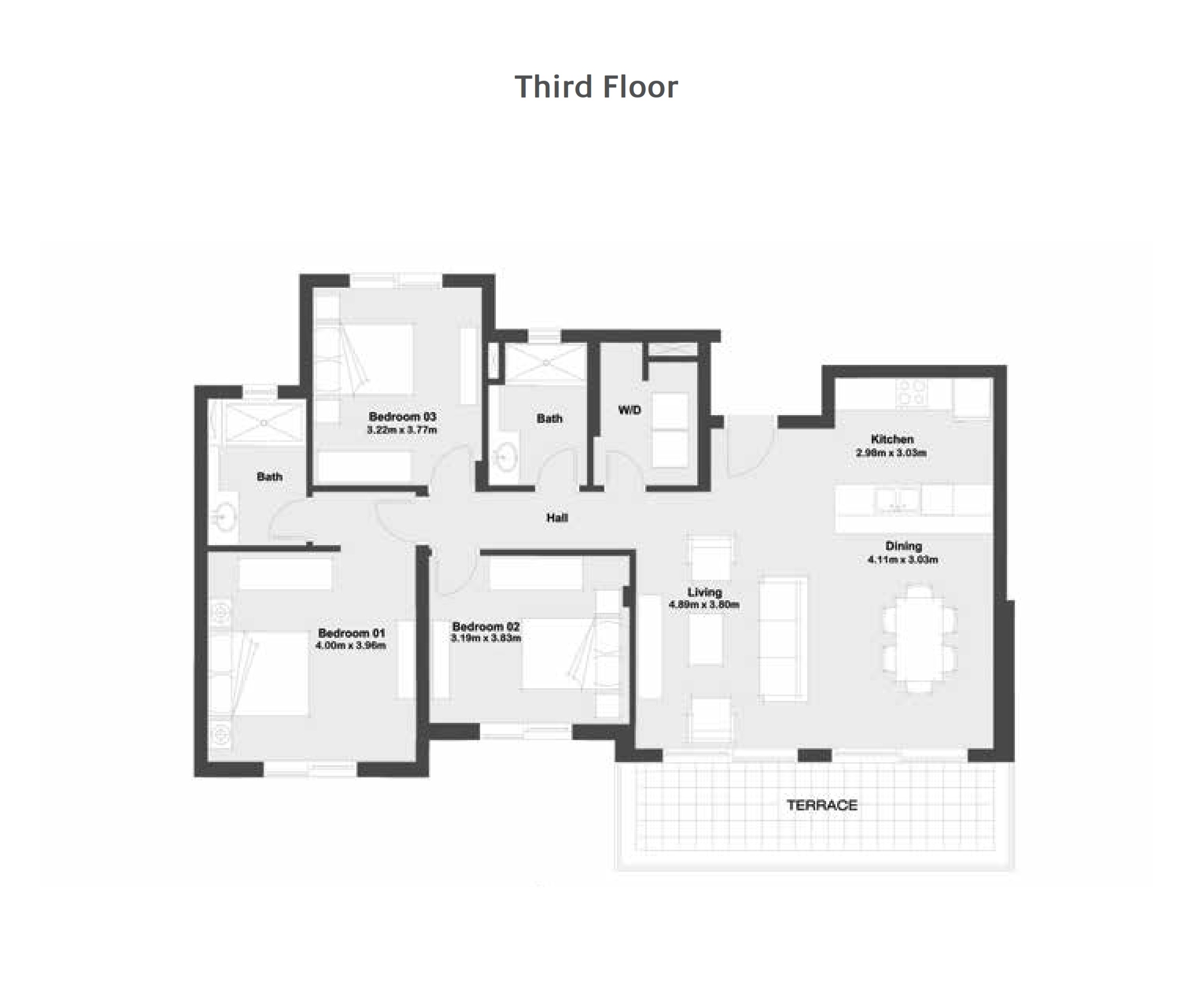 Floor plan for chalet at Marassi