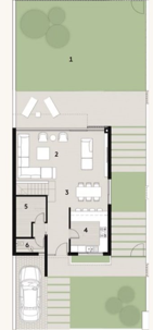 Floor plan for townhouse at Al Burouj
