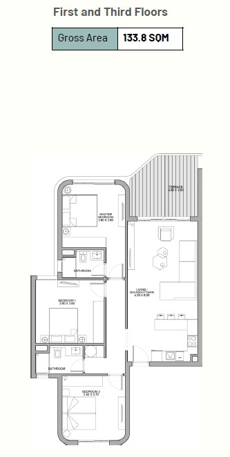 Floor plan for apartment at June