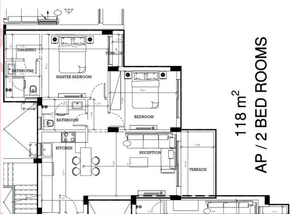Floor plan for apartment at Garnet