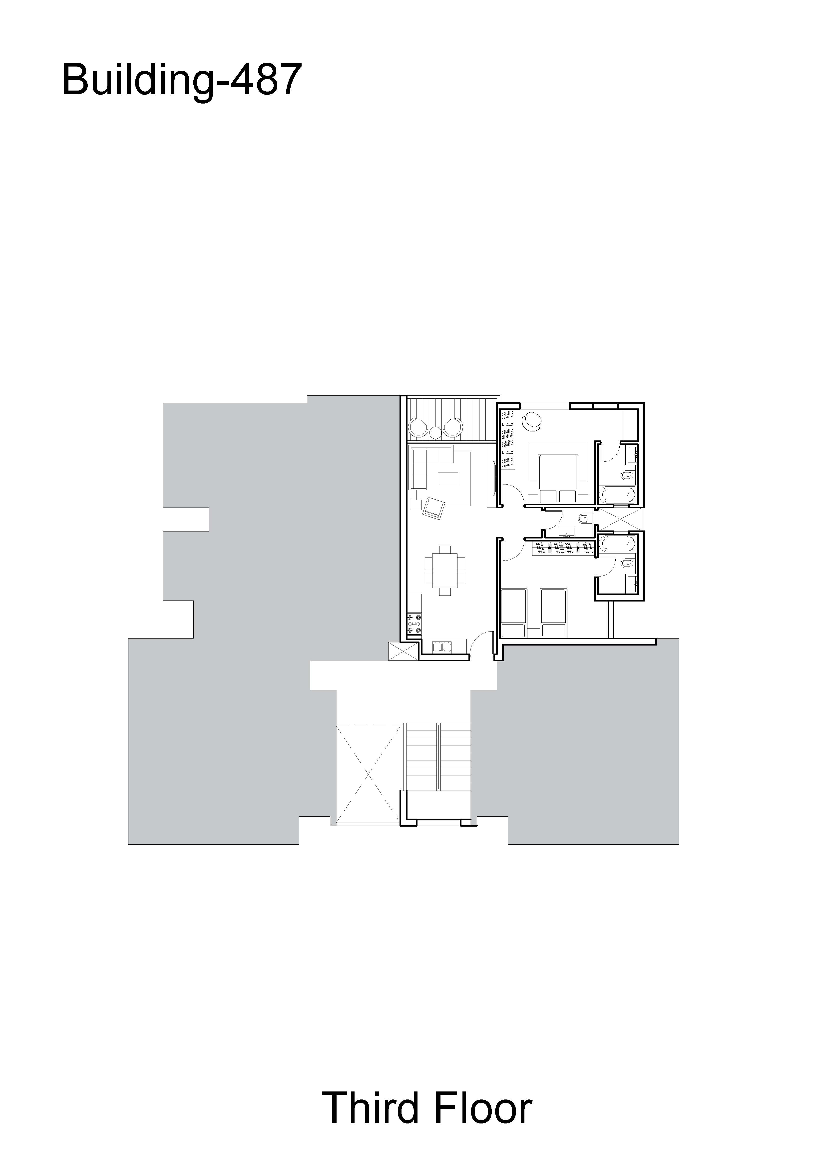 Floor plan for penthouse at Cali Coast Ras El Hekma