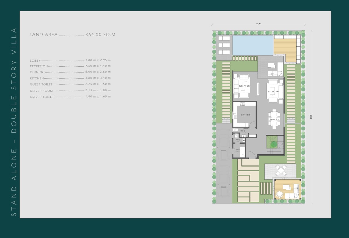 Floor plan for villa at Elora