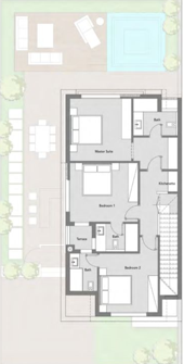 Floor plan for villa at Badya