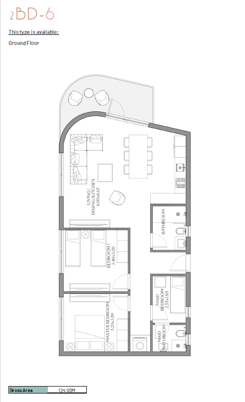 Floor plan for apartment at June
