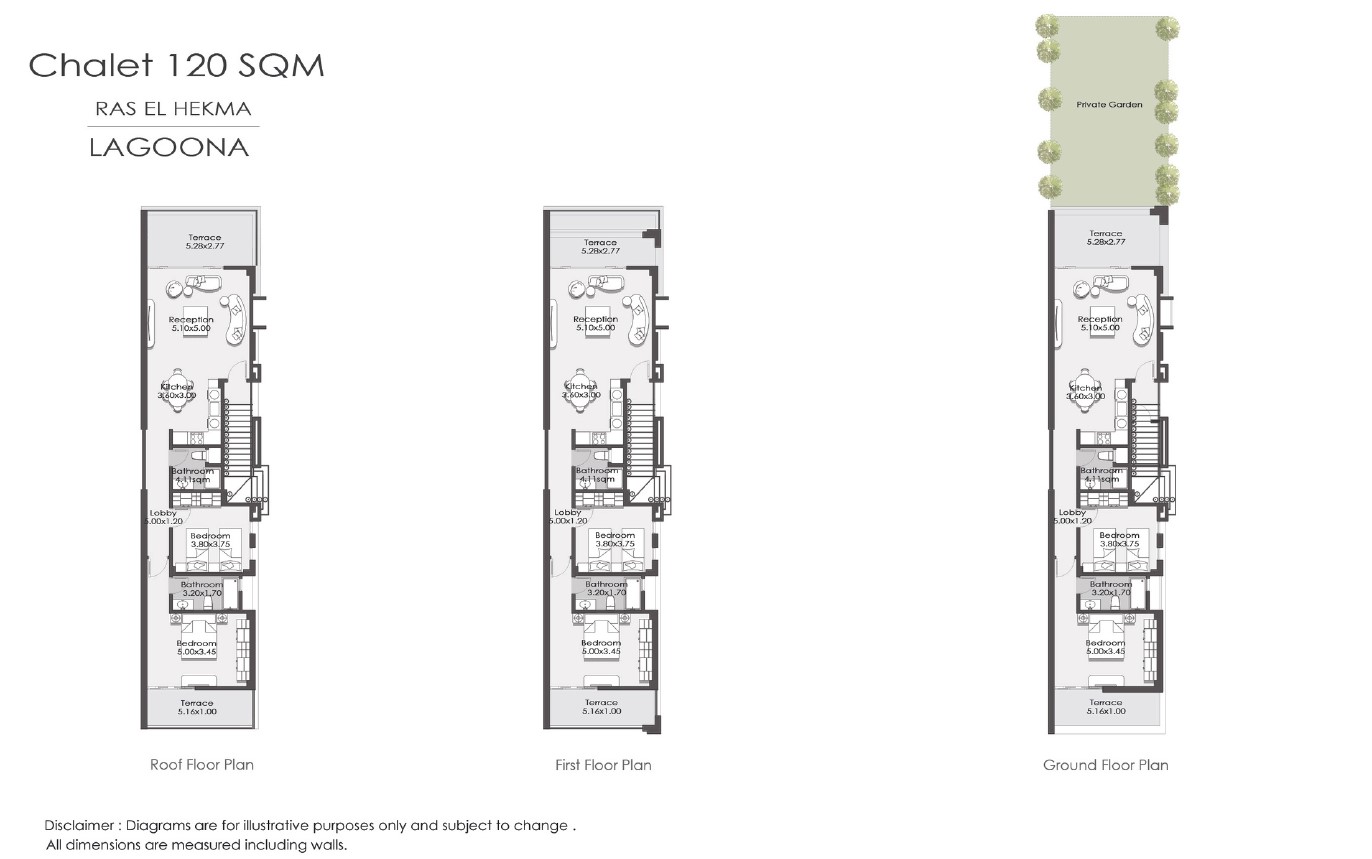 Floor plan for chalet at Lagoona - La Vista Ras El Hekma