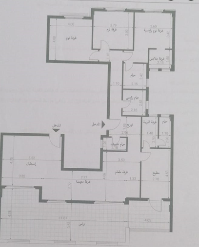 Floor plan for penthouse at Village West