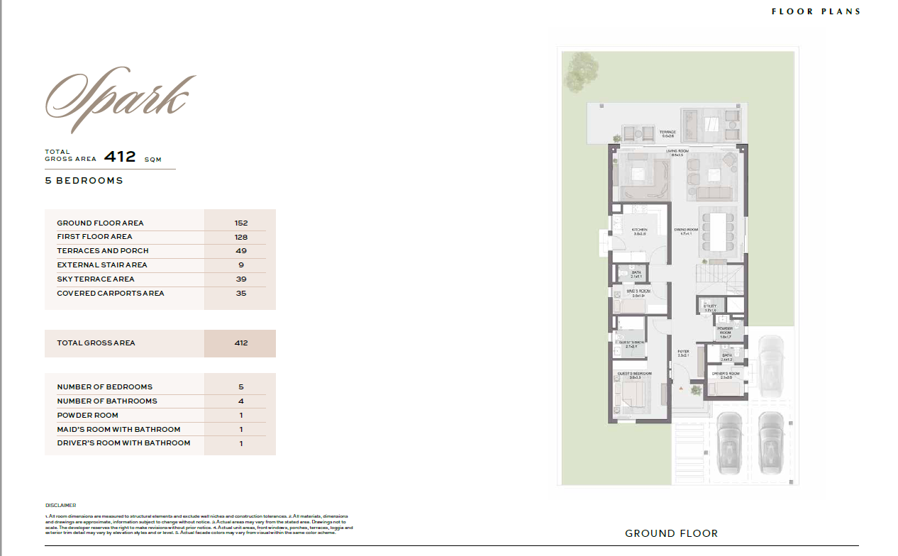 Floor plan for villa at Soul