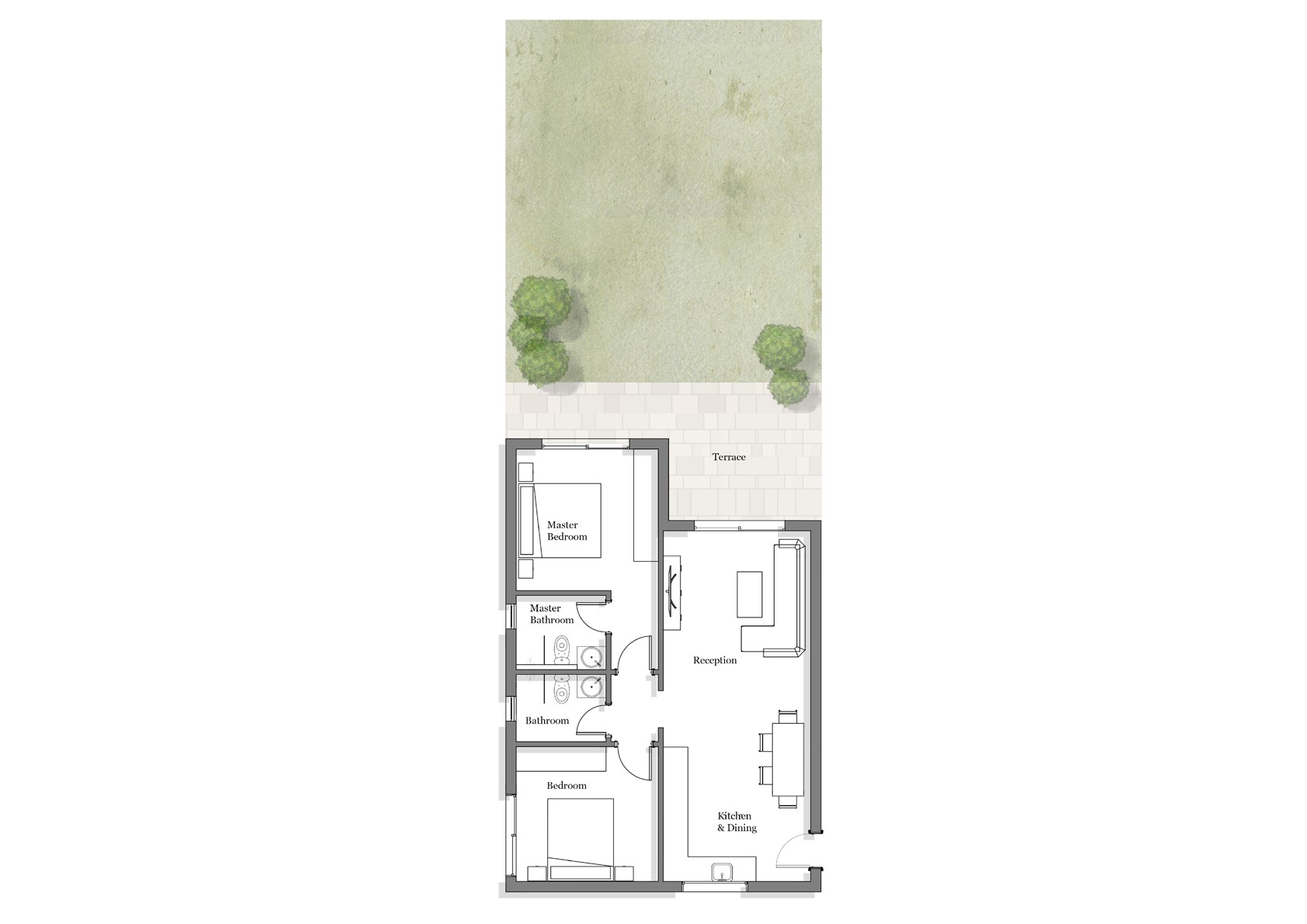 Floor plan for apartment at Jefaira