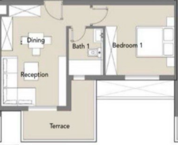 Floor plan for apartment at Badya