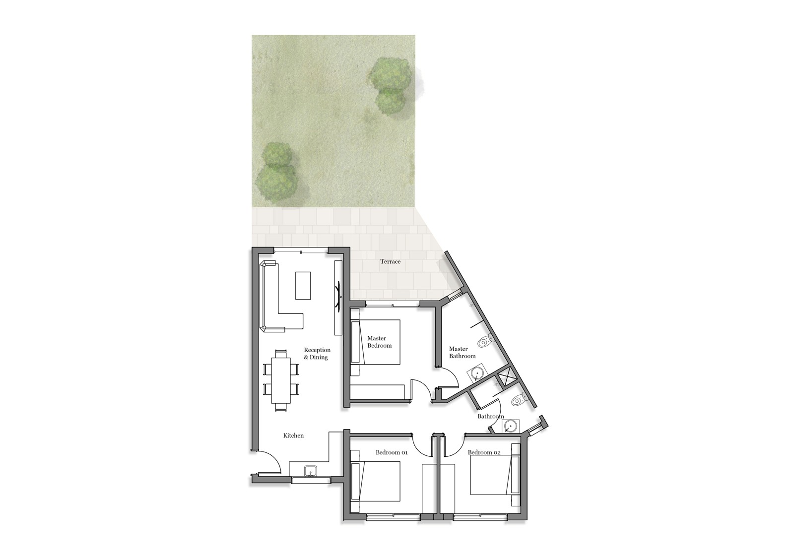 Floor plan for apartment at Jefaira