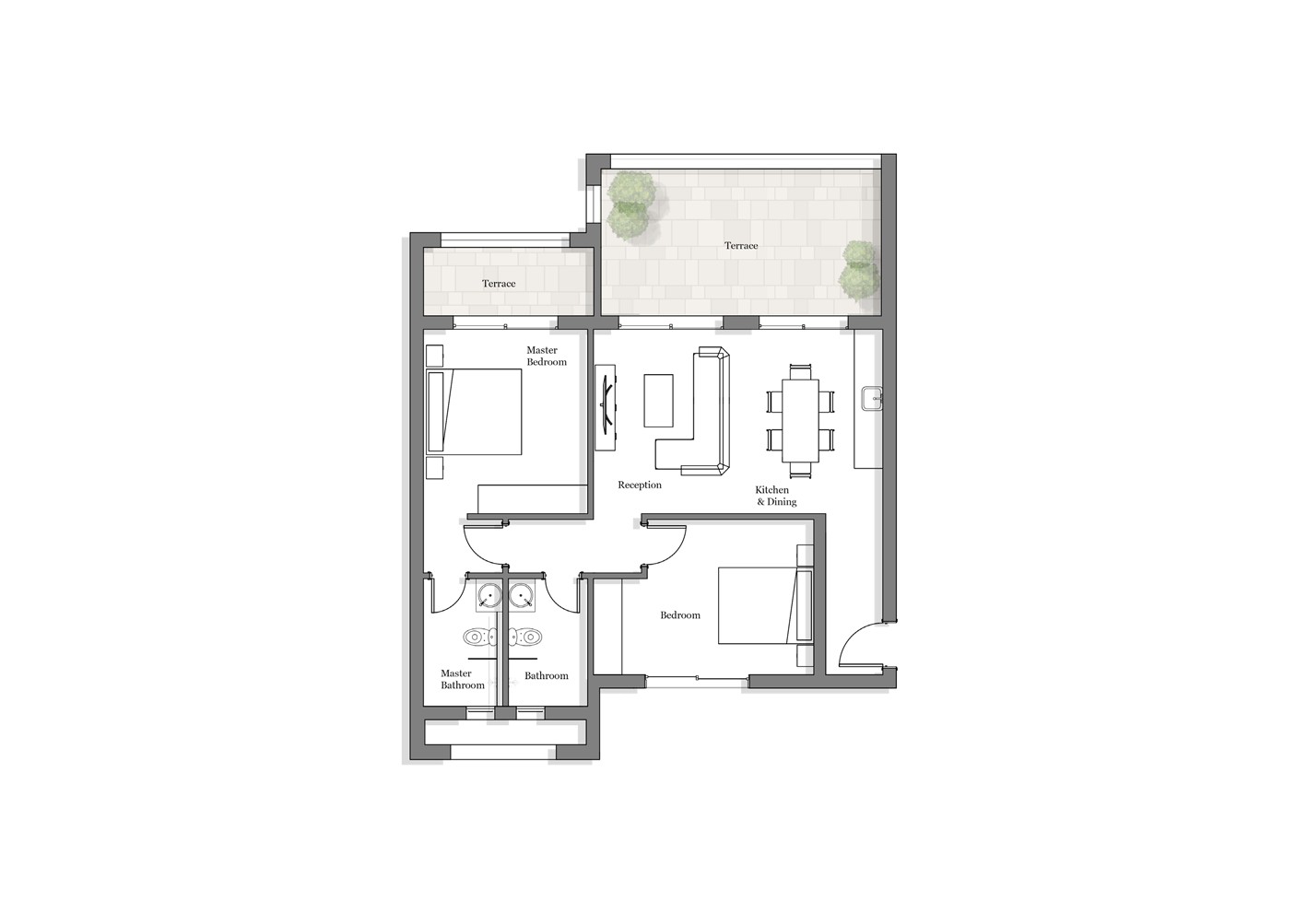 Floor plan for apartment at Jefaira