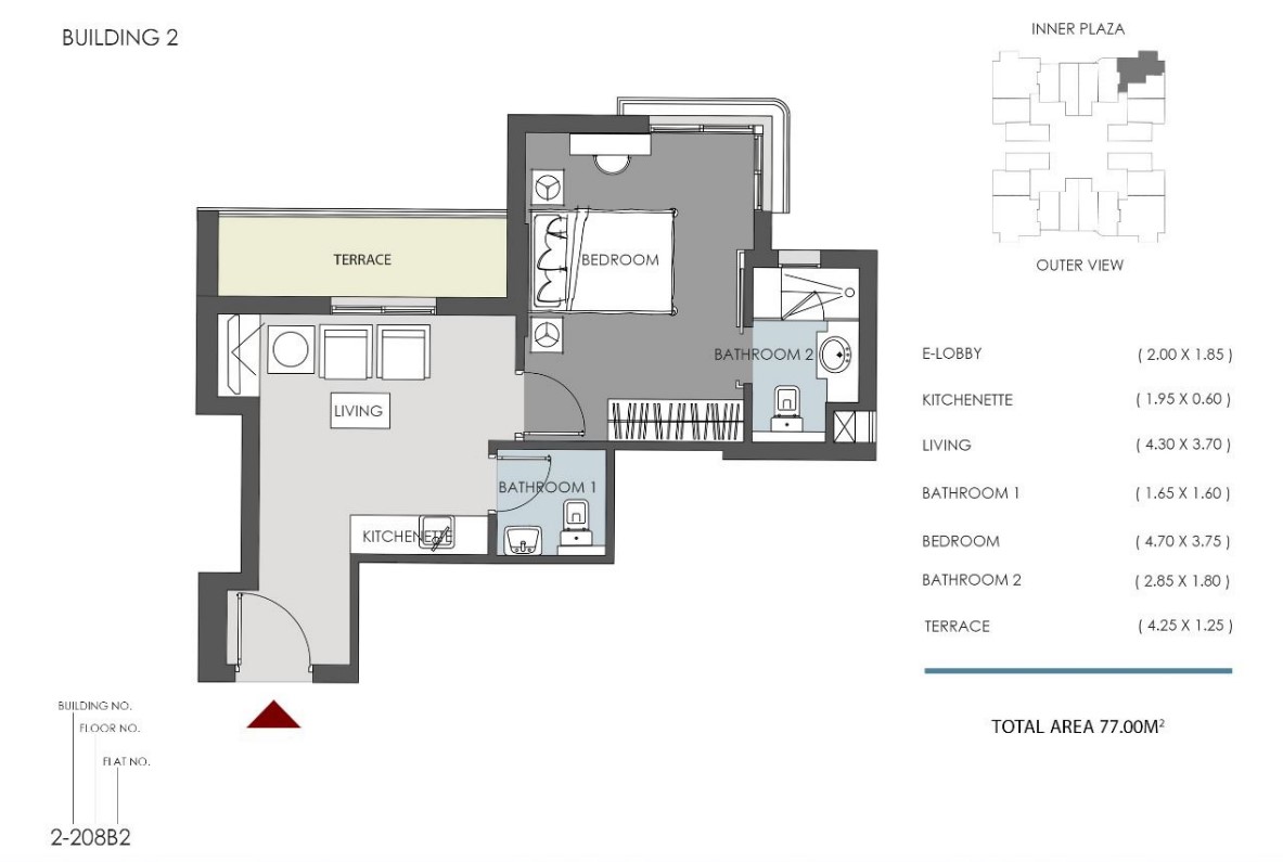 Floor plan for apartment at RIVAN