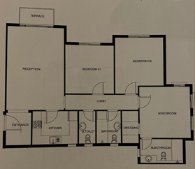 Floor plan for apartment at Mountain View iCity October