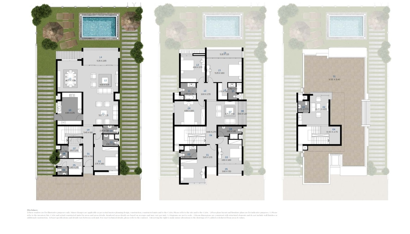 Floor plan for villa at Mazarine