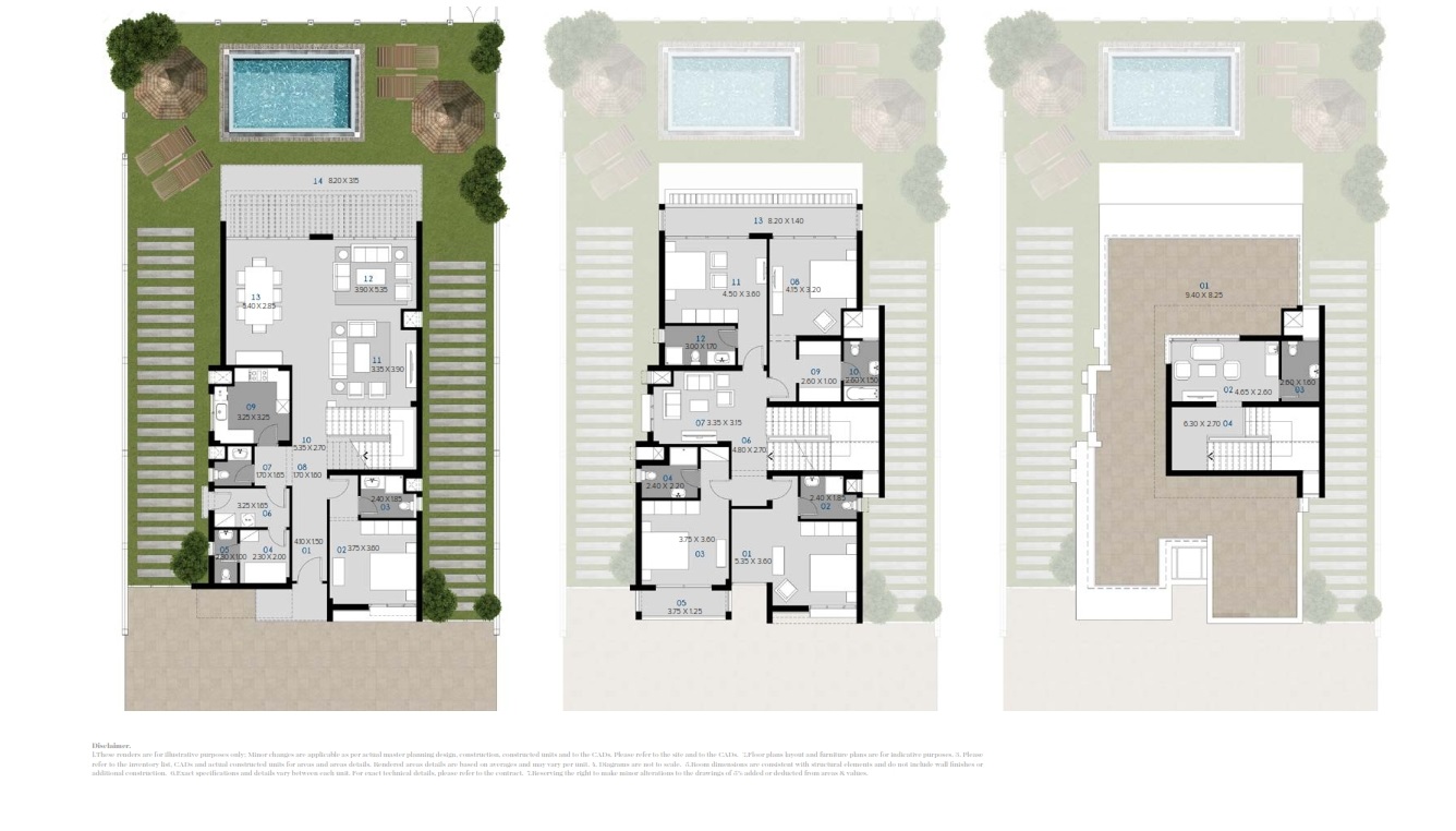 Floor plan for villa at Mazarine