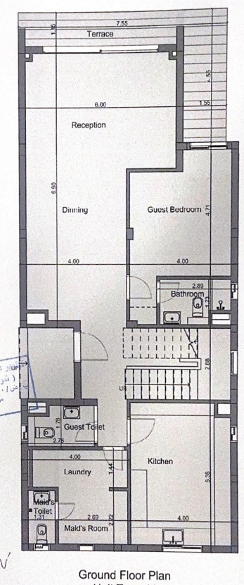 Floor plan for villa at D-Bay
