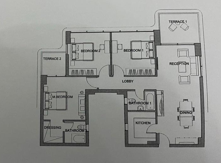 Floor plan for apartment at Serrano