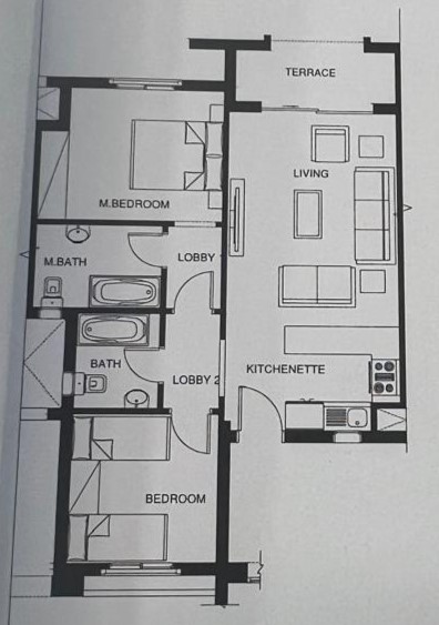 Floor plan for chalet at Mountain View Ras El Hekma