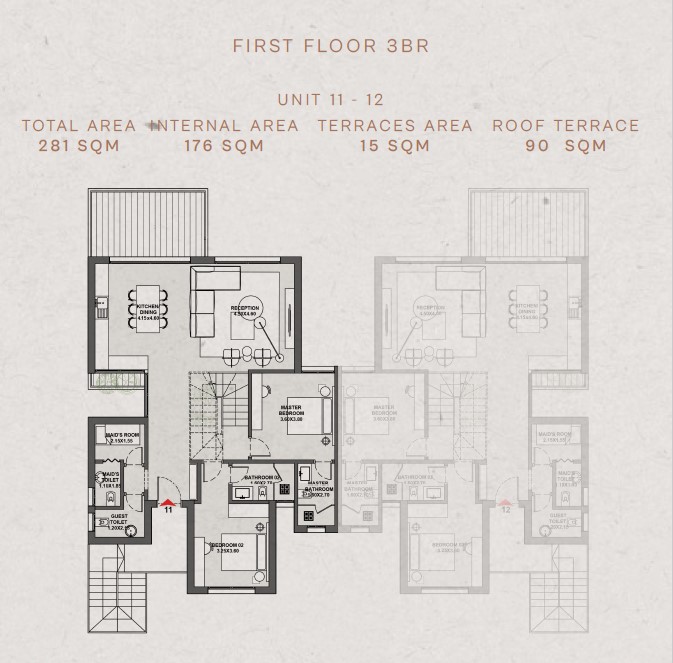 Floor plan for chalet at Geo The Med