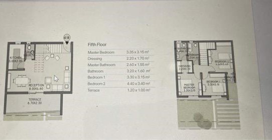 Floor plan for duplex at Taj City