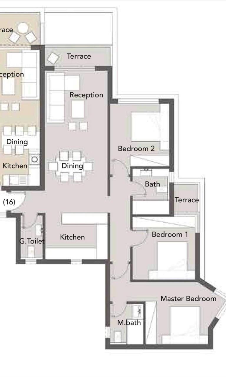 Floor plan for apartment at Palm Hills New Alamein