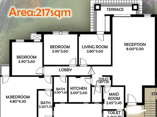 Floor plan for apartment at Green 5