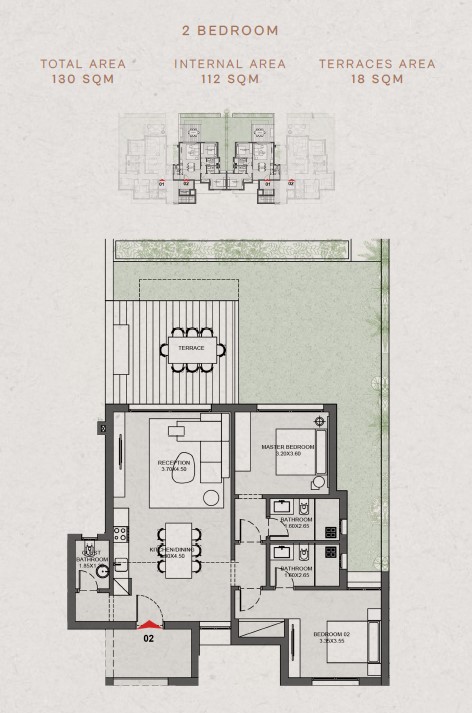 Floor plan for chalet at The Med