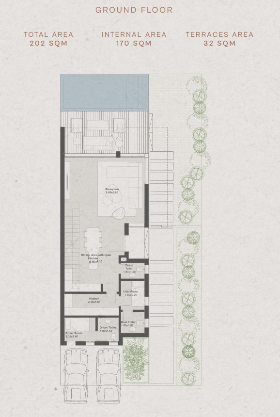 Floor plan for villa at Geo The Med