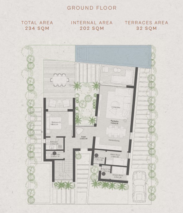 Floor plan for villa at Geo The Med