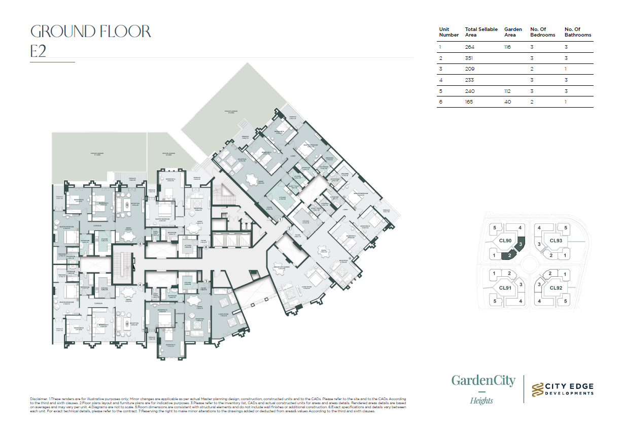 Floor plan for apartment at New Garden City