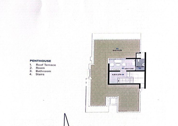 Floor plan for villa at Mazarine