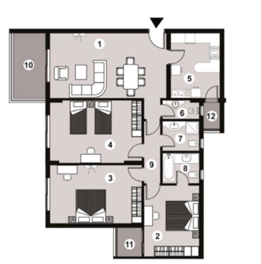 Floor plan for apartment at Downtown New Alamein