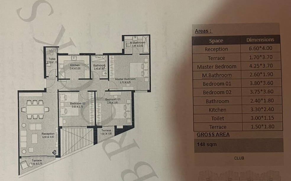 Floor plan for apartment at The Brooks