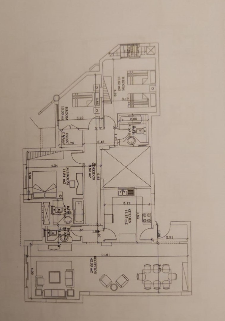 Floor plan for apartment at Jewar Sheikh Zayed