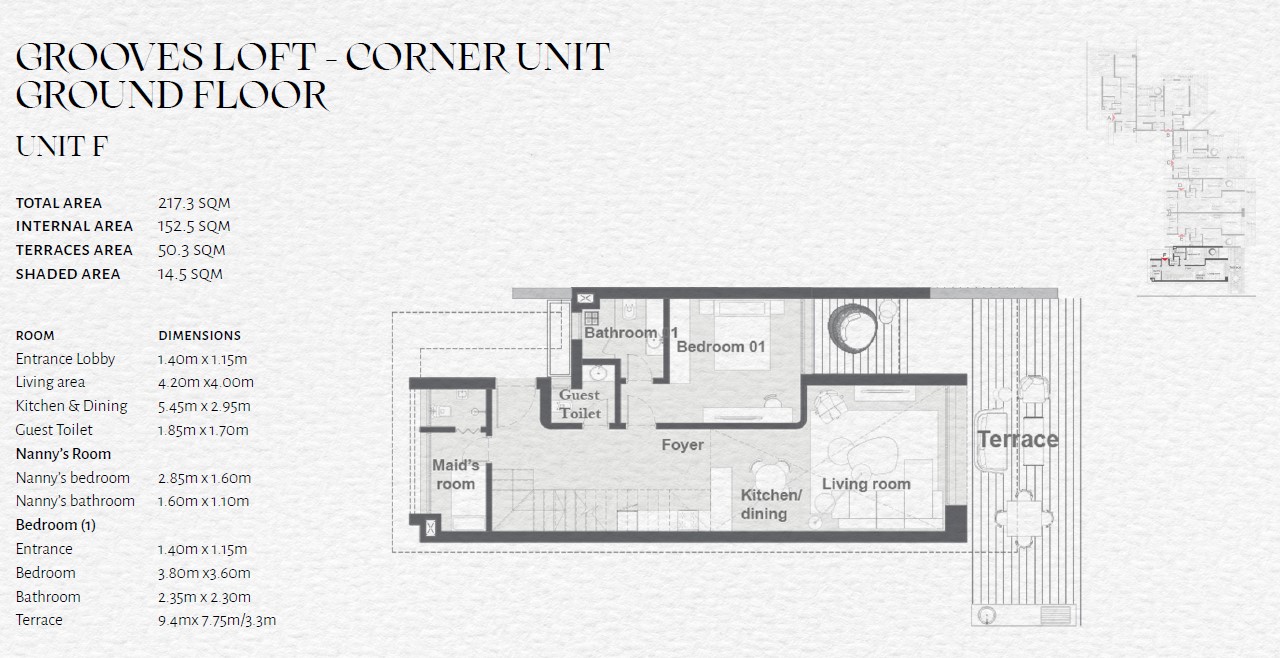 Floor plan for duplex at The Med