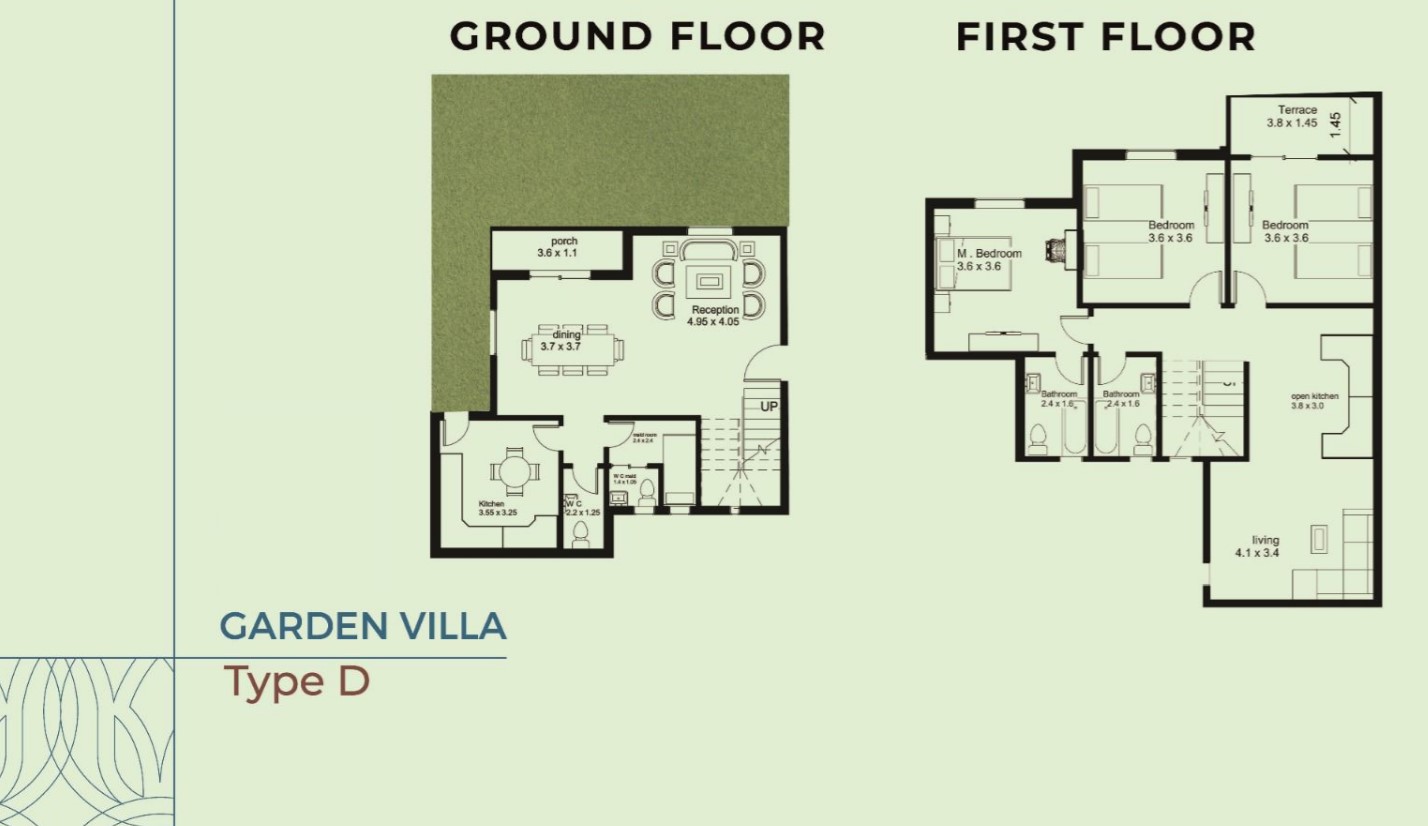 Floor plan for villa at Nile Boulevard