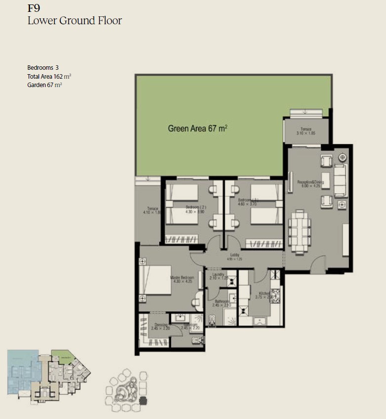 Floor plan for apartment at Ninety Avenue