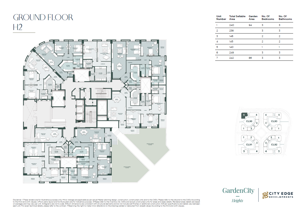 Floor plan for apartment at New Garden City