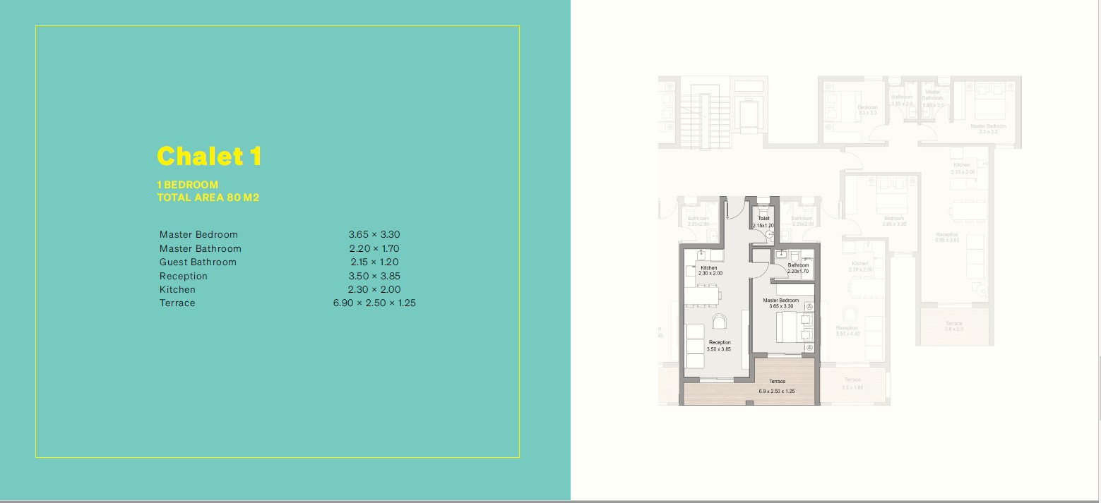 Floor plan for chalet at Salt