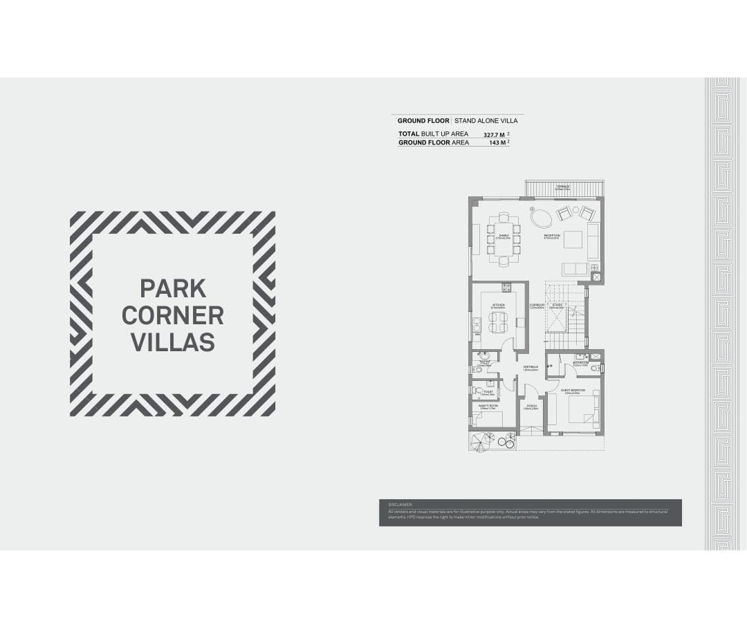 Floor plan for villa at Hyde Park