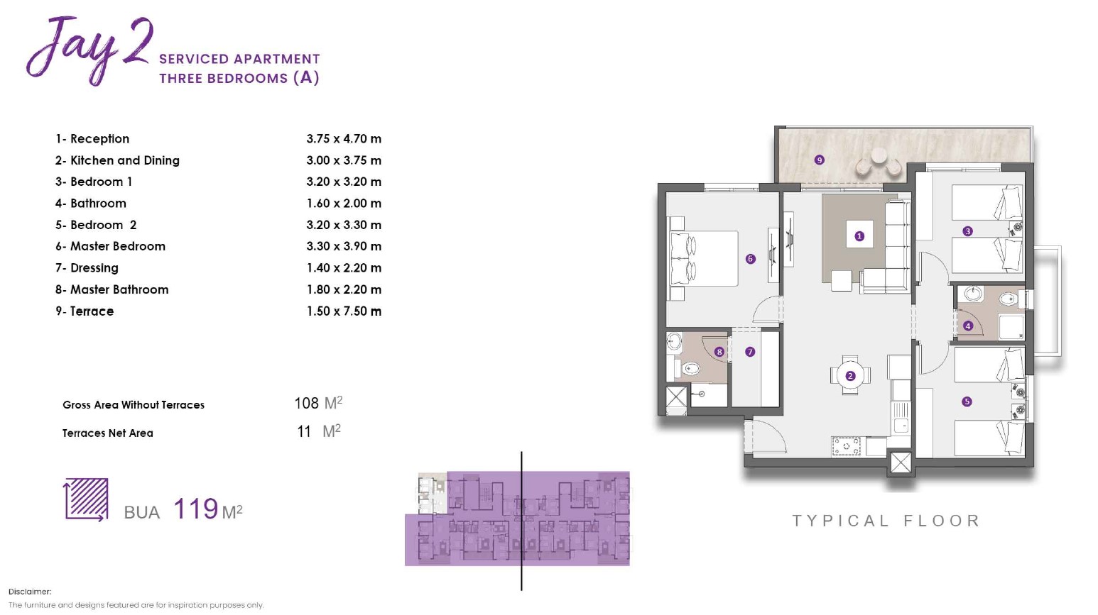 Floor plan for apartment at D.O.S.E
