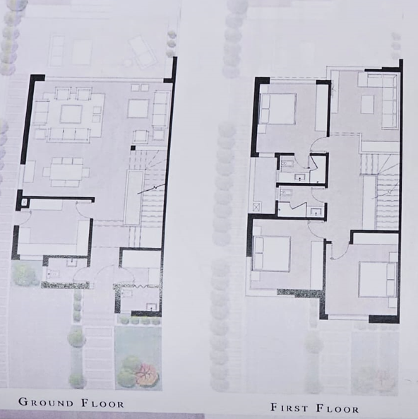Floor plan for townhouse at Badya