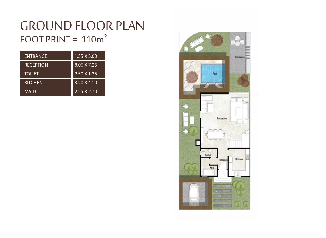 Floor plan for townhouse at The 8